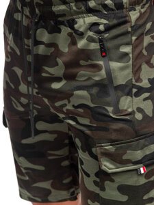 Homme Pantalon court cargo camo Khaki Bolf JX875