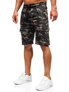 Homme Pantalon court cargo camo Vert foncé Bolf JX875