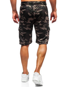 Homme Pantalon court cargo camo Vert foncé Bolf JX875