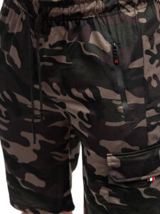 Homme Pantalon court cargo camo Vert foncé Bolf JX875