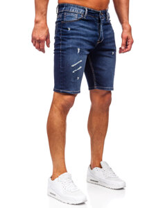 Homme Pantalon court en jean Bleu foncé Bolf 0438