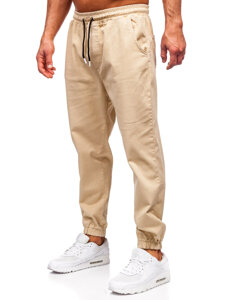 Homme Pantalon de jogging cargo Beige Bolf 001