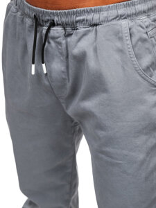 Homme Pantalon de jogging cargo Gris Bolf 001