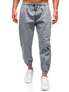 Homme Pantalon de jogging cargo Gris Bolf 001