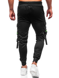 Homme Pantalon de jogging cargo Noir Bolf HS7162