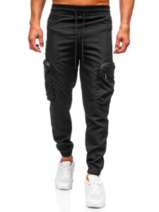 Homme Pantalon de jogging cargo Noir Bolf HSS296