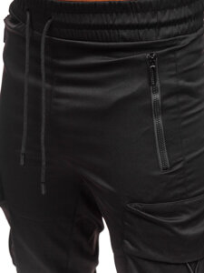 Homme Pantalon de jogging cargo Noir Bolf HSS299