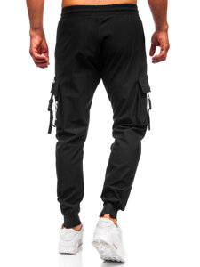 Homme Pantalon de jogging cargo Noir Bolf K11