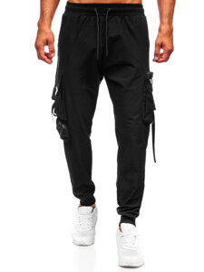 Homme Pantalon de jogging cargo Noir Bolf K15