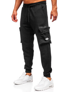 Homme Pantalon de jogging cargo Noir Bolf K17