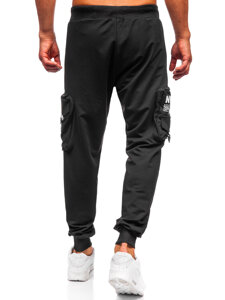 Homme Pantalon de jogging cargo Noir Bolf K20