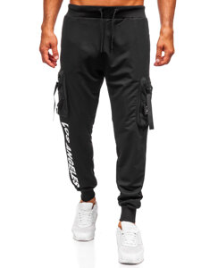 Homme Pantalon de jogging cargo Noir Bolf K21