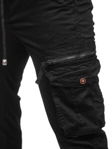 Homme Pantalon de jogging cargo Noir Bolf MP0201N