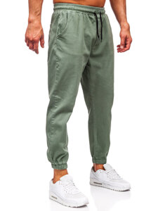 Homme Pantalon de jogging cargo Vert Bolf 001