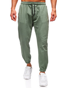 Homme Pantalon de jogging cargo Vert Bolf 001