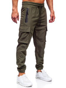 Homme Pantalon de jogging cargo Vert Bolf HSS297