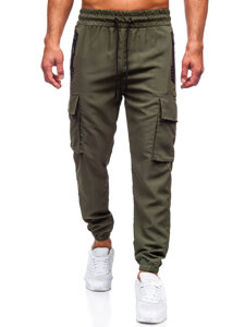 Homme Pantalon de jogging cargo Vert Bolf HSS297