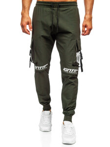 Homme Pantalon de jogging cargo Vert Bolf K11