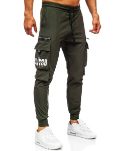 Homme Pantalon de jogging cargo Vert Bolf K12