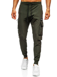 Homme Pantalon de jogging cargo Vert Bolf K12