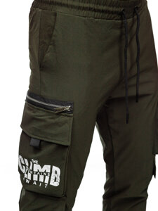 Homme Pantalon de jogging cargo Vert Bolf K12