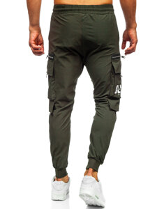 Homme Pantalon de jogging cargo Vert Bolf K12