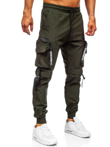 Homme Pantalon de jogging cargo Vert Bolf K13