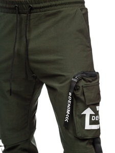 Homme Pantalon de jogging cargo Vert Bolf K13