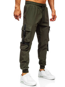 Homme Pantalon de jogging cargo Vert Bolf K15