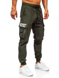 Homme Pantalon de jogging cargo Vert Bolf K16