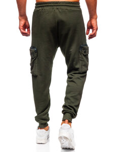 Homme Pantalon de jogging cargo Vert Bolf K17