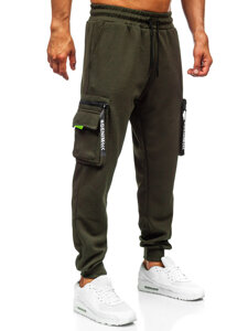 Homme Pantalon de jogging cargo Vert Bolf K18