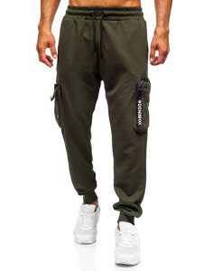 Homme Pantalon de jogging cargo Vert Bolf K18