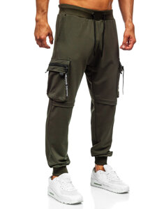 Homme Pantalon de jogging cargo Vert Bolf K19