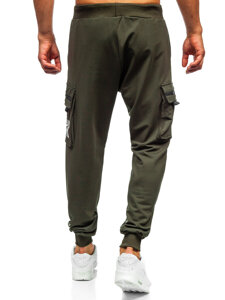 Homme Pantalon de jogging cargo Vert Bolf K19