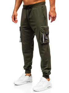 Homme Pantalon de jogging cargo Vert Bolf K20