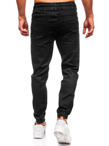 Homme Pantalon de jogging en jean Noir Bolf 8160