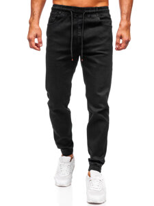 Homme Pantalon de jogging en jean Noir Bolf 8160