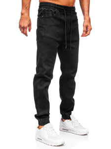 Homme Pantalon de jogging en jean Noir Bolf 8161