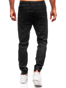 Homme Pantalon de jogging en jean Noir Bolf 8161