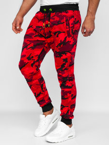 Homme Pantalon de sport Camo-Rouge Bolf KZ15B