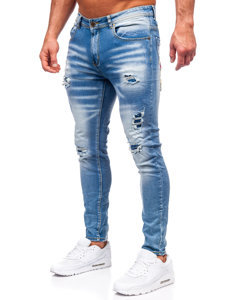 Homme Pantalon en jean skinny fit Bleu foncé Bolf E7869B