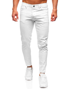 Homme Pantalon en jean slim fit Blanc Bolf 5877