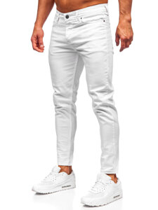 Homme Pantalon en jean slim fit Blanc Bolf 5877