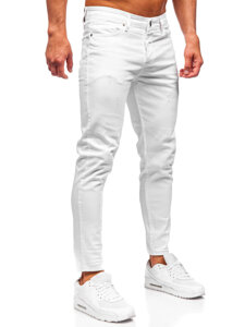 Homme Pantalon en jean slim fit Blanc Bolf 5877