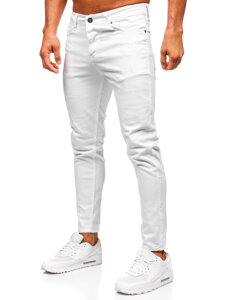 Homme Pantalon en jean slim fit Blanc Bolf 5888