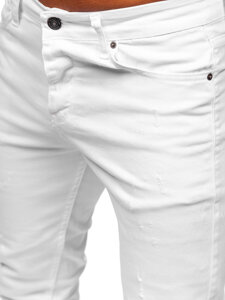 Homme Pantalon en jean slim fit Blanc Bolf 5888