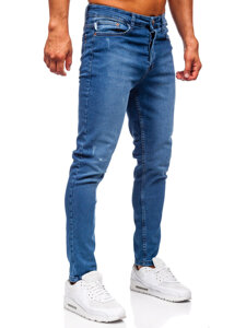 Homme Pantalon en jean slim fit Bleu foncé Bolf 6175