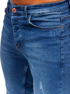 Homme Pantalon en jean slim fit Bleu foncé Bolf 6175