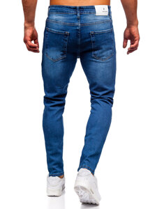 Homme Pantalon en jean slim fit Bleu foncé Bolf 6430